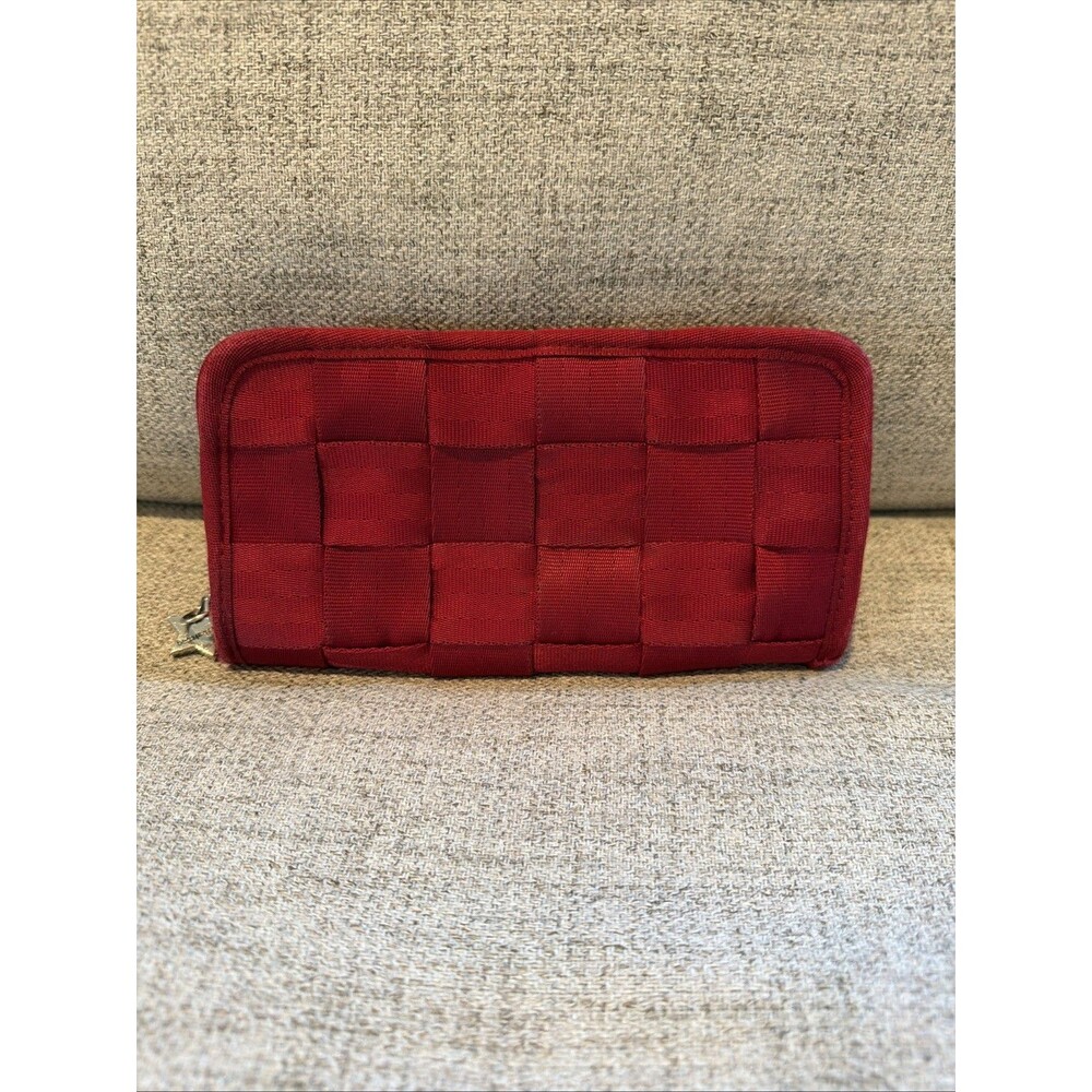 HARVEY'S Seatbelt Classic Wallet Clutch Bag RED Used